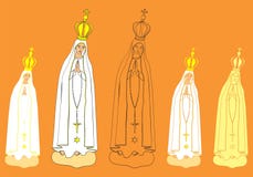 La nostra signora della statua di Fatima illustrazione di stock La nostra signora della statua di Fatima illustrazione di stock