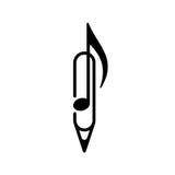 La nota di musica, la penna, graffetta, ha isolato l'illustrazione illustrazione di stock La nota di musica, la penna, graffetta, ha isolato l'illustrazione illustrazione di stock