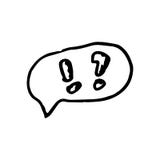 La nube dibujada mano con la marca de exclamación y la pregunta garabatean Sket libre illustration La nube dibujada mano con la marca de exclamación y la pregunta garabatean Sket libre illustration