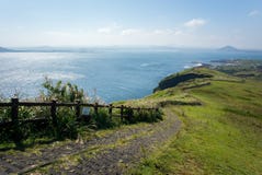 La opinión del paisaje del pico de Udo-bong fotografía de archivo libre de regalías La opinión del paisaje del pico de Udo-bong fotografía de archivo libre de regalías