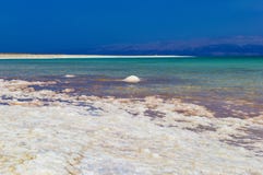 La orilla del mar muerto fotografía de archivo La orilla del mar muerto fotografía de archivo