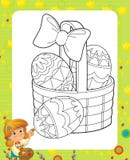 La page avec des exercices pour des enfants - Pâques illustration stock La page avec des exercices pour des enfants - Pâques illustration stock