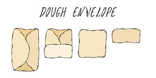 La pasta envuelve Colección de la cocina de los pasteles Vector Eps10 Ejemplo realista del estilo exhausto del garabato de la man stock de ilustración La pasta envuelve Colección de la cocina de los pasteles Vector Eps10 Ejemplo realista del estilo exhausto del garabato de la man stock de ilustración