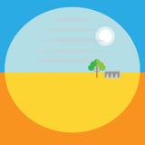 La perspectiva del paisaje es un sol plano del fondo de la imagen ilustración del vector La perspectiva del paisaje es un sol plano del fondo de la imagen ilustración del vector