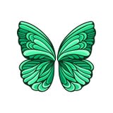 La piccola farfalla verde traversa con il bello modello ed il contorno nero Elemento piano di vettore per la cartolina o il manif illustrazione vettoriale La piccola farfalla verde traversa con il bello modello ed il contorno nero Elemento piano di vettore per la cartolina o il manif illustrazione vettoriale