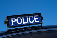 La polizia dell'annata firma Immagine Stock La polizia dell'annata firma Immagine Stock