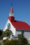 La Quebec, la cappella storica di Tadoussac Immagine Stock La Quebec, la cappella storica di Tadoussac Immagine Stock