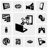 La rete, icone di vettore della tecnologia ha messo su gray royalty illustrazione gratis La rete, icone di vettore della tecnologia ha messo su gray royalty illustrazione gratis
