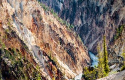 La rivière Yellowstone dans le canyon de Yellowstone Photographie stock La rivière Yellowstone dans le canyon de Yellowstone Photographie stock