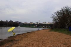 La spiaggia della città di Mogilev in Bielorussia fotografie stock libere da diritti La spiaggia della città di Mogilev in Bielorussia fotografie stock libere da diritti