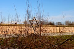 La stella del campo di concentramento di David Theresienstadt immagini stock La stella del campo di concentramento di David Theresienstadt immagini stock