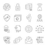 La sécurité et les données de Cyber se protègent Les informations de sécurité d'Internet, intimité, technologie d'innovation, con illustration de vecteur La sécurité et les données de Cyber se protègent Les informations de sécurité d'Internet, intimité, technologie d'innovation, con illustration de vecteur