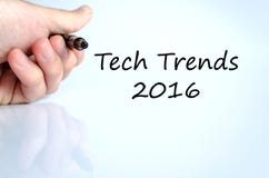 La technologie tend le concept des 2016 textes Photographie stock La technologie tend le concept des 2016 textes Photographie stock