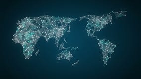 La tecnología de IoT conecta el mapa del mundo global los puntos hacen el mapa del mundo, Internet de cosas 1 La tecnología de IoT conecta el mapa del mundo global los puntos hacen el mapa del mundo, Internet de cosas 1