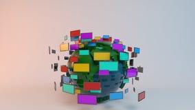 La terre avec l'écran TV pour des actualités illustration stock La terre avec l'écran TV pour des actualités illustration stock
