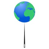 La terre de planète sur l'astuce de l'aiguille (jour de terre) - illustration illustration stock La terre de planète sur l'astuce de l'aiguille (jour de terre) - illustration illustration stock