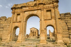 La Tunisia Sbeitla fotografia stock libera da diritti La Tunisia Sbeitla fotografia stock libera da diritti