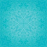 La turquesa florece, diseño floral de la mandala del día de fiesta del fondo adornado decorativo del vector libre illustration La turquesa florece, diseño floral de la mandala del día de fiesta del fondo adornado decorativo del vector libre illustration
