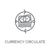 la valuta fa circolare l'icona lineare Circulat moderno di valuta del profilo royalty illustrazione gratis la valuta fa circolare l'icona lineare Circulat moderno di valuta del profilo royalty illustrazione gratis