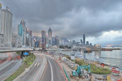 La vista di giorno della strada di Gloucester, Hong Kong Fotografia Stock Libera da Diritti La vista di giorno della strada di Gloucester, Hong Kong Fotografia Stock Libera da Diritti