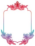 Label de gradient avec les fleurs décoratives Copiez l'espace Images libres de droits Label de gradient avec les fleurs décoratives Copiez l'espace Images libres de droits