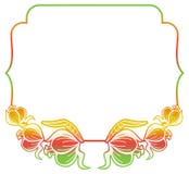 Label de gradient avec les fleurs décoratives Copiez l'espace Photos stock Label de gradient avec les fleurs décoratives Copiez l'espace Photos stock