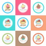 Label et logo doux d'insigne de boulangerie Photos stock Label et logo doux d'insigne de boulangerie Photos stock