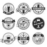 Labels de bière de métier illustration libre de droits Labels de bière de métier illustration libre de droits