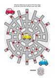 Labirinto da estrada com carro do táxi ilustração royalty free Labirinto da estrada com carro do táxi ilustração royalty free