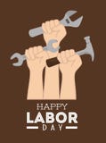 Labor day card design, vector illustration. stock illustration Labor day card design, vector illustration. stock illustration
