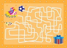 Labyrinth.gift. find that is in the box vector illustration Labyrinth.gift. find that is in the box vector illustration