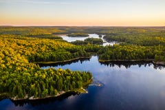 Lac et forêt en automne tôt images libres de droits Lac et forêt en automne tôt images libres de droits