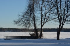 Lac snow photographie stock libre de droits Lac snow photographie stock libre de droits