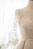 Lace sleeve of wedding dress on a mannequin royalty free stock photography Lace sleeve of wedding dress on a mannequin royalty free stock photography