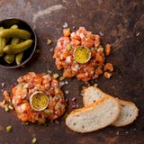 Lachse tartare lizenzfreie stockfotos Lachse tartare lizenzfreie stockfotos