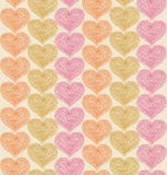Lacy pattern with hearts  Decorative background Stock Photography