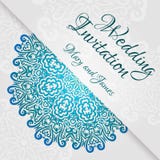 Lacy wedding card template. Romantic vintage wedding invitation. Abstract circle floral ornament. stock illustration Lacy wedding card template. Romantic vintage wedding invitation. Abstract circle floral ornament. stock illustration