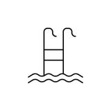 ladder of the pool icon. Element of simple icon for websites, web design, mobile app, info graphics. Thin line icon for website de royalty free illustration ladder of the pool icon. Element of simple icon for websites, web design, mobile app, info graphics. Thin line icon for website de royalty free illustration