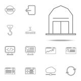 Ladugårdsymbol universell uppsättning för rengöringsduksymboler för rengöringsduk och mobil royaltyfri illustrationer Ladugårdsymbol universell uppsättning för rengöringsduksymboler för rengöringsduk och mobil royaltyfri illustrationer
