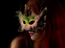 Lady In Mask Stock Photo