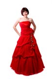 Lady In Red Dress Stock Photography Lady In Red Dress Stock Photography