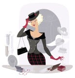 Lady In Vintage Acessory Shop Stock Photos Lady In Vintage Acessory Shop Stock Photos