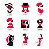 Lady logo design set, vector Illustrations for fashion boutique, womens clothing store, shop, beauty salon, cosmetic Vector Illustration Lady logo design set, vector Illustrations for fashion boutique, womens clothing store, shop, beauty salon, cosmetic Vector Illustration