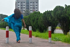 Woman walking on the street stockphotograph royalty free stock photo Woman walking on the street stockphotograph royalty free stock photo