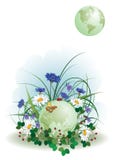 Ladybird, butterfly and globe Stock Illustration Ladybird, butterfly and globe Stock Illustration