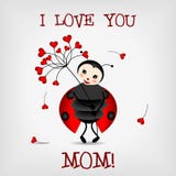 Ladybug com flor Foto de Stock Royalty Free Ladybug com flor Foto de Stock Royalty Free