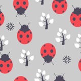 Ladybug inconsútil ilustración del vector Ladybug inconsútil ilustración del vector
