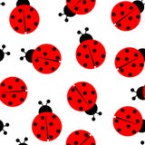 Ladybug seamless pattern