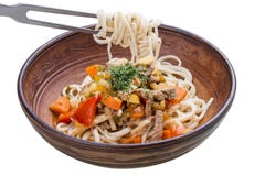 Lagman. Traditional Uzbek soup stock photo Lagman. Traditional Uzbek soup stock photo