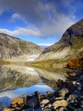 Lago mágico valley da geleira imagens de stock Lago mágico valley da geleira imagens de stock